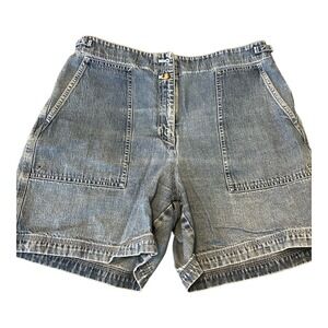 Ralph Lauren Green Label Womens Shorts 10 Blue Denim Button Fly Lauren Jeans